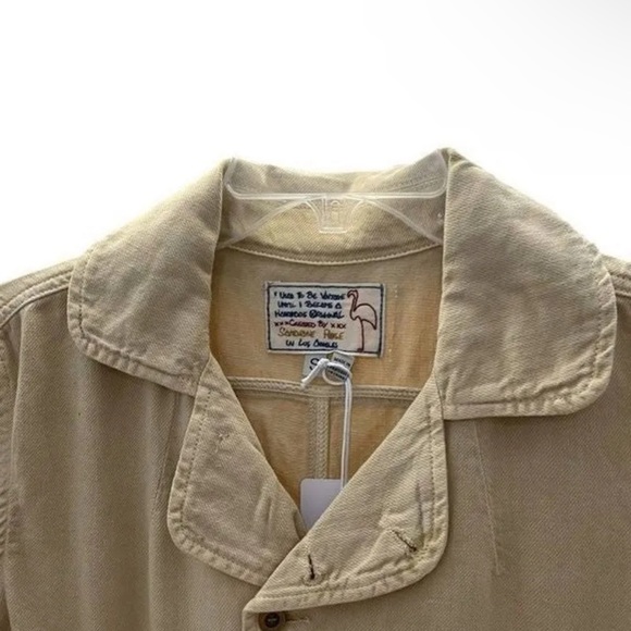 NWT Free People x Sandrine Rose Empire Jacket Blazer Size Small in Sunflower - Picture 3 of 6